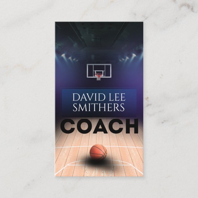 Basketball Coach Visitkort (Framsida)