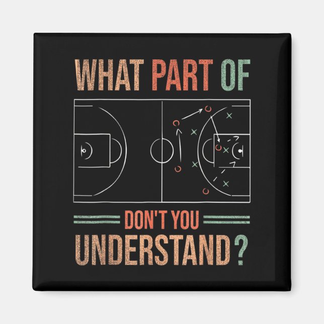 Basketball Coach What Part Of Dont You Understand  Magnet (Framsidan)