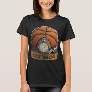 Basketball Coach Whistle Stopwatch T Shirt