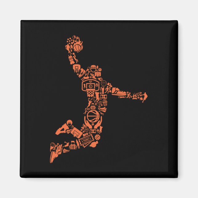 Basketball Collage Magnet (Framsidan)
