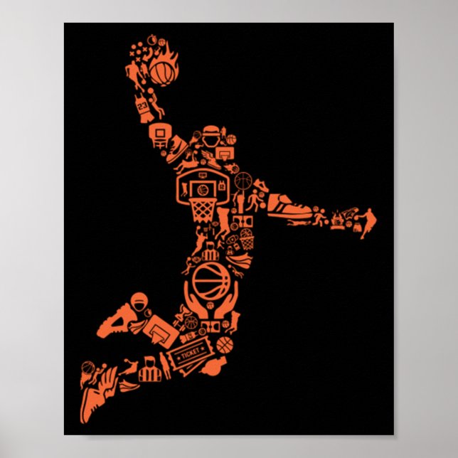 Basketball Collage Poster (Framsidan)