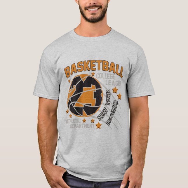 Basketball College league New York Brooklyn T Shirt (Framsida)