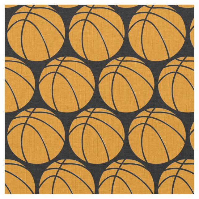 Basketball Combed Cotton Fabric Tyg (Närbild)
