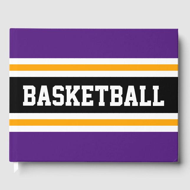 BASKETBALL Coola Royal Lila Black Tävla Rand Gästböcker (Framsida)