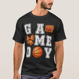Basketball Coquette Bow Cute Gameday Cheer Mamma S T Shirt