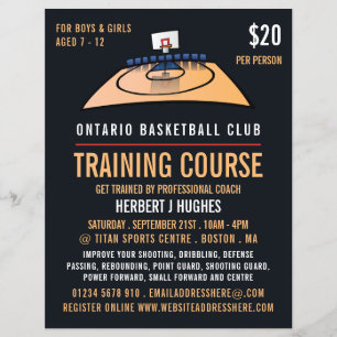 Basketball Court, Basketball Training Course Reklamblad