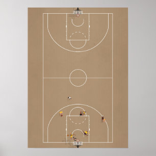 Basketball Court från ovan Poster