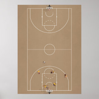 Basketball Court från ovan Poster