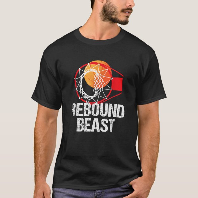Basketball Court Funny Rebound Beast Player Gift T Shirt (Framsida)