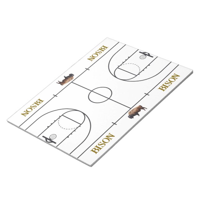 Basketball Court Layout Coaching Anteckningsblock (Vinklad)