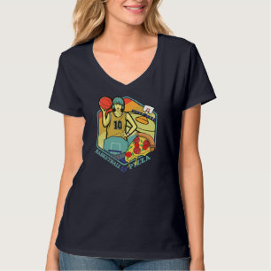 Basketball Court Pizza Italia Pasta Foodie Gift f T Shirt
