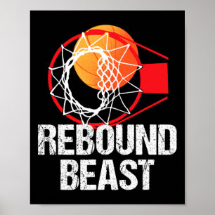 Basketball Court Roligt Rebound Beast Player Gift Poster