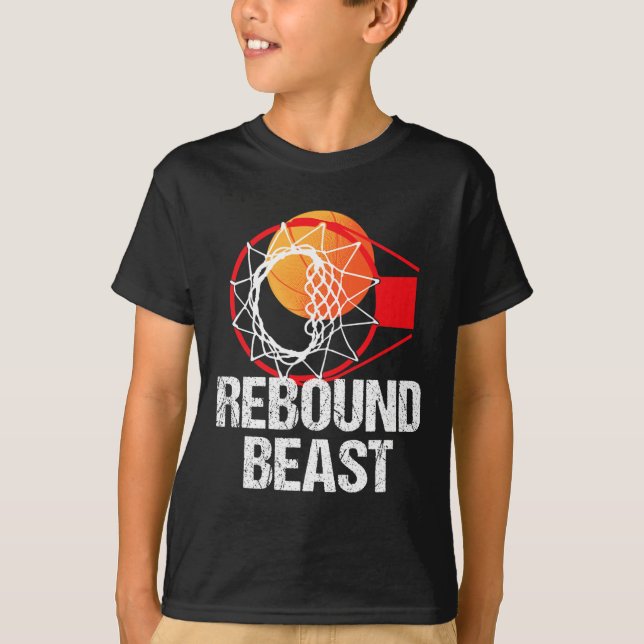 Basketball Court Roligt Rebound Beast Player Gift T Shirt (Framsida)