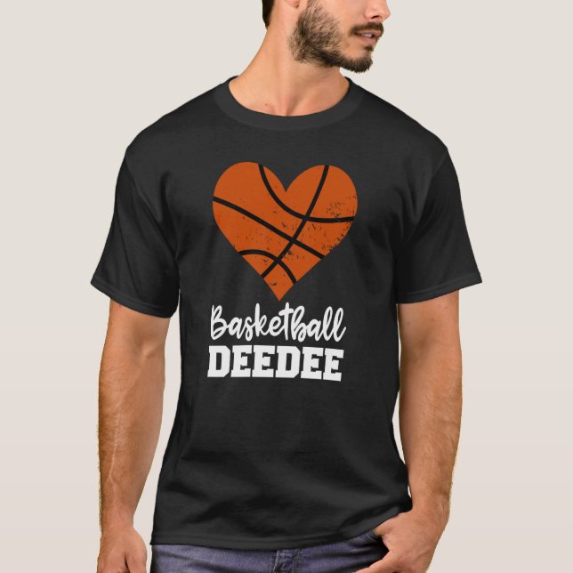 Basketball Deedee Basketball Heart Grandma Dee Dee T Shirt (Framsida)