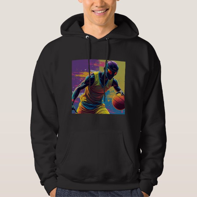 BASKETBALL DESIGN 1 HOODIE (Framsida)