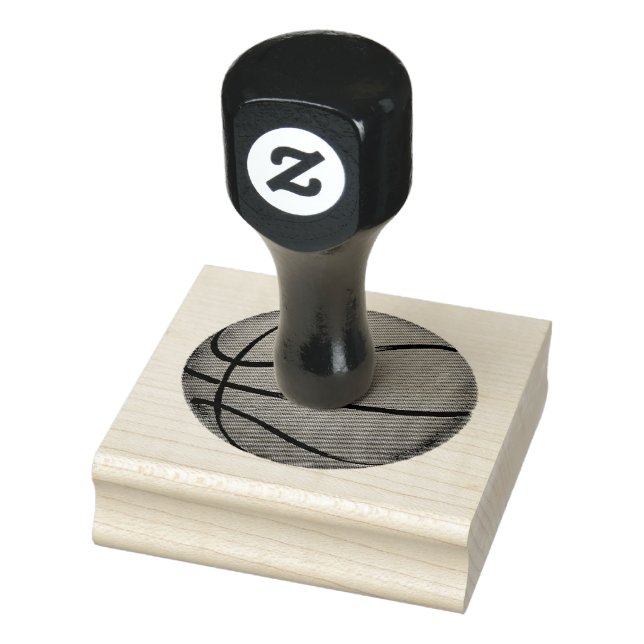 Basketball Design Wooden Frimärke Stämpel (Stämpel)