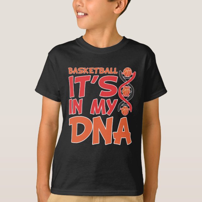 Basketball Det är i min DNA-spelarträning T Shirt (Framsida)