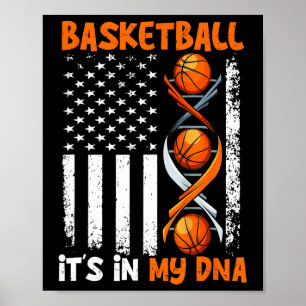 Basketball Det är In-My DNA Roligt Player tränings Poster