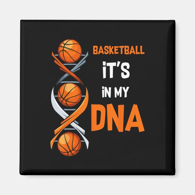 Basketball Det finns i mitt DNA-Roligt Player trän Magnet (Framsidan)