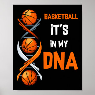 Basketball Det finns i mitt DNA-Roligt Player trän Poster