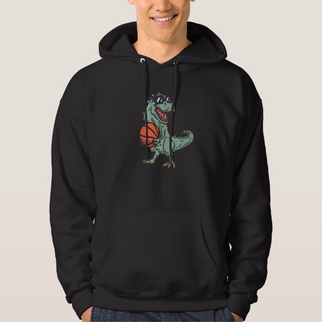 Basketball Dino Coach Player-sport Hoodie (Framsida)
