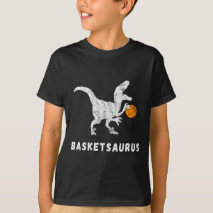 Basketball Dinosaur Baller T-rex Dino-uppspelnings T Shirt