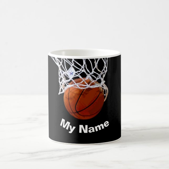 Basketball Ditt Namn Anpassad Kaffemugg (Center)