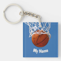 Basketball Ditt Namn Anpassad Stålblå Bakgrund