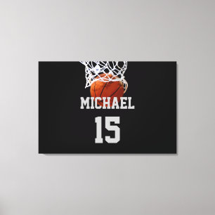 Basketball Ditt Namn Canvastryck