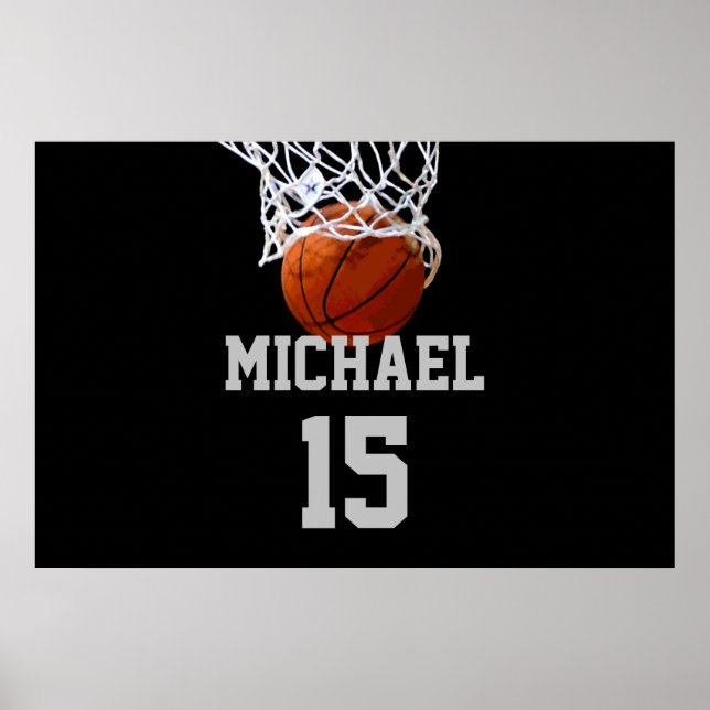 Basketball Ditt Namn Poster (Framsidan)