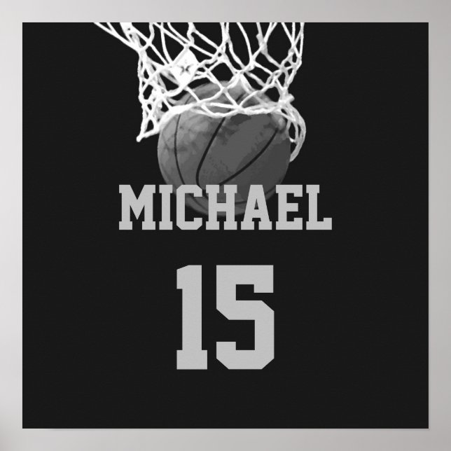 Basketball Ditt Namn Poster (Framsidan)