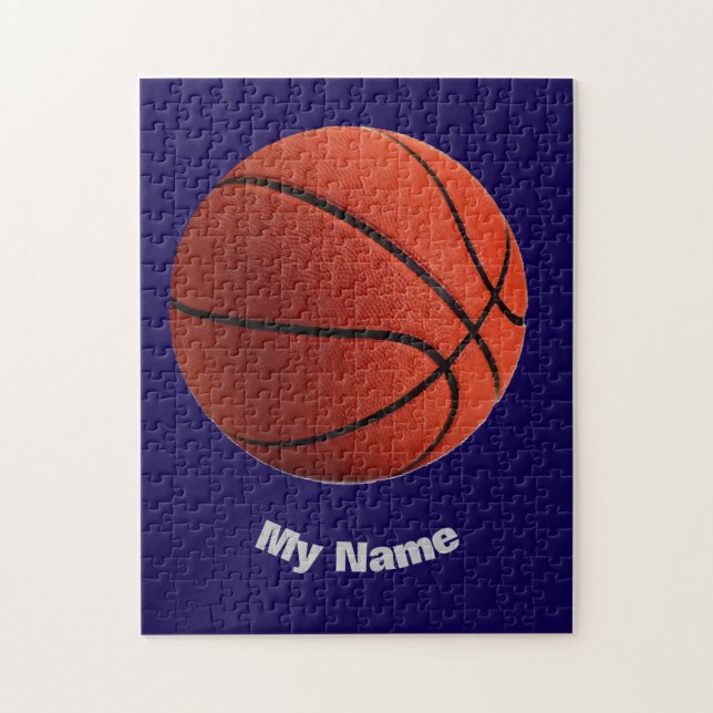 Basketball Ditt Namn Pussel (Vertikal)