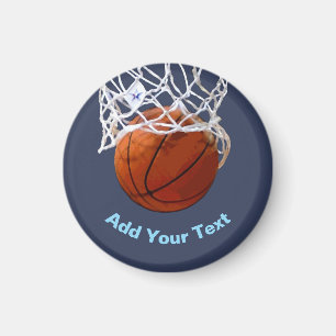 Basketball Ditt Namn Text Meddelande Slogan Anpass Magnet