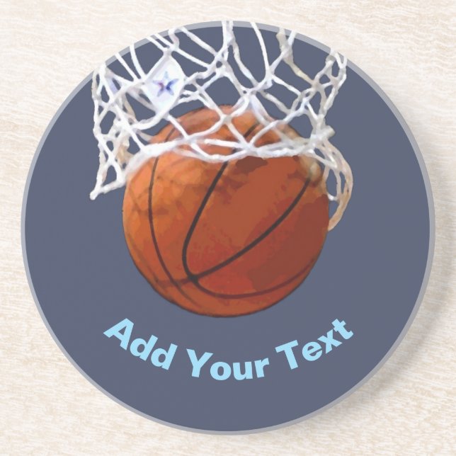 Basketball Ditt Namn Text Meddelande Slogan Anpass Underlägg (Framsidan)