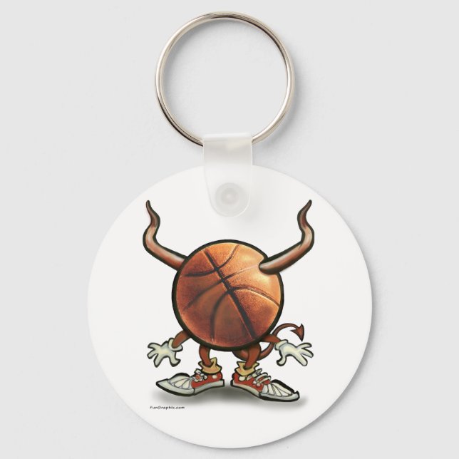 Basketball Djävulen Nyckelring (Framsida)
