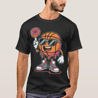 Basketball Donut Glasskaka T Shirt