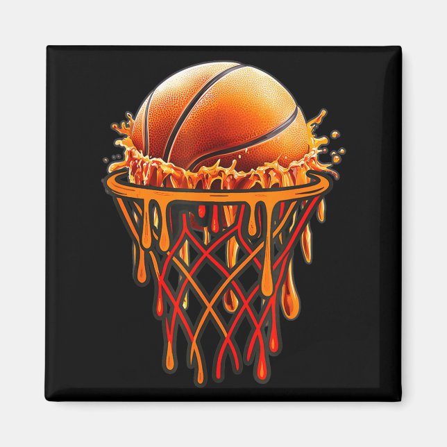 Basketball Drip Graphic, Basketball Funny Bruh Gif Magnet (Framsidan)