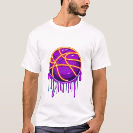 Basketball Drip Neon Basketball Graphics  T Shirt