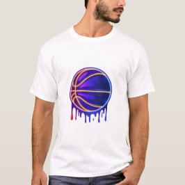 Basketball Drip Neon Basketball Graphics T Shirt