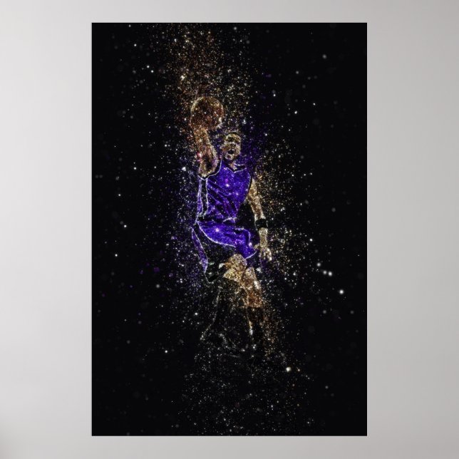 Basketball dunk glitter poster (Framsidan)