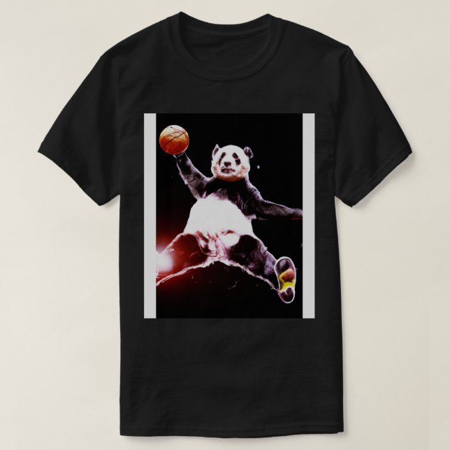 Basketball Dunk Panda T Shirt (Design framsida)