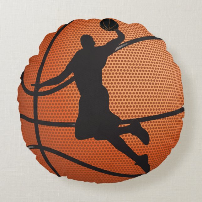 Basketball-dunk Rund Kudde (Framsidan)