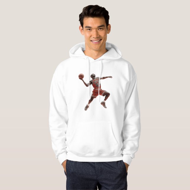 Basketball Dunk Silhouette Hoodie (Hel framsida)