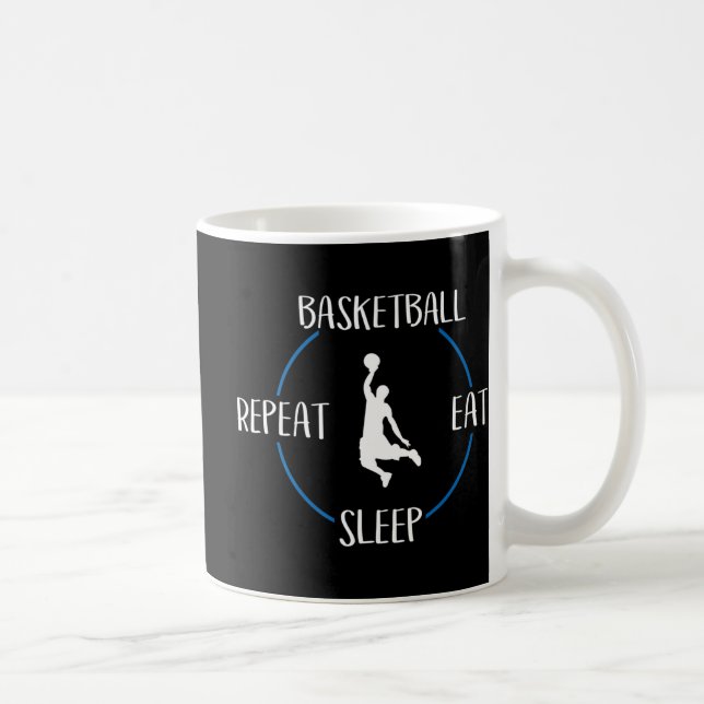 Basketball Eat Sleep Repeat Gift For Basketball Pl Kaffemugg (Höger)