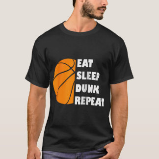 Basketball Eat-sömnlöparnas repetera baseballteste T Shirt