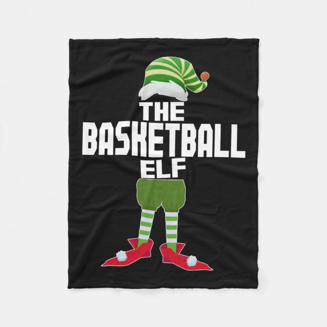 Basketball Elf Matching Family Group - Jurspar Fleecefilt (Framsidan)