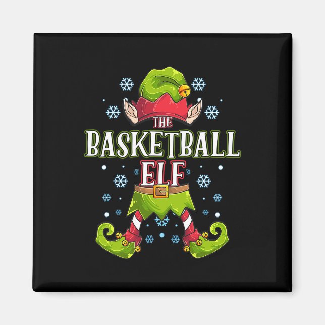 Basketball Elf Matching Family Group - Jurspar Magnet (Framsidan)