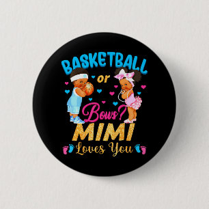 Basketball eller Bows Mimi Kärlek You Gender Revea Knapp
