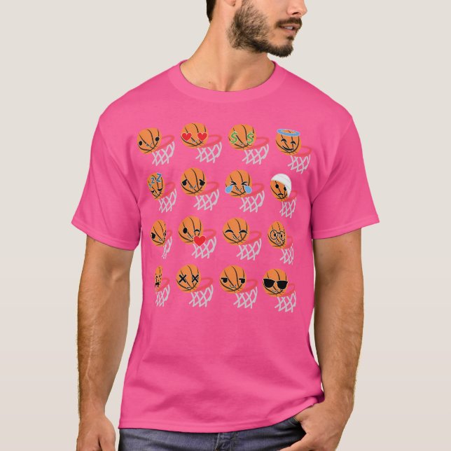 Basketball Emoji T Shirt (Framsida)