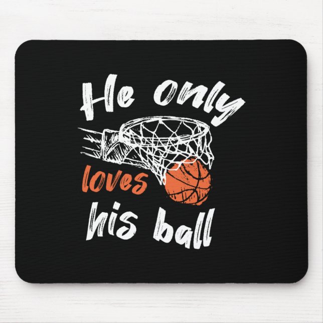 Basketball Endast Kärlek Boll Musmatta (Framsidan)
